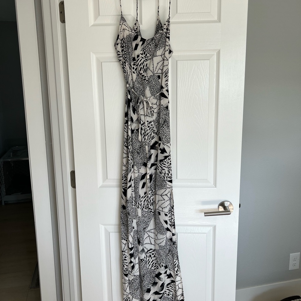 Black and white maxi dress